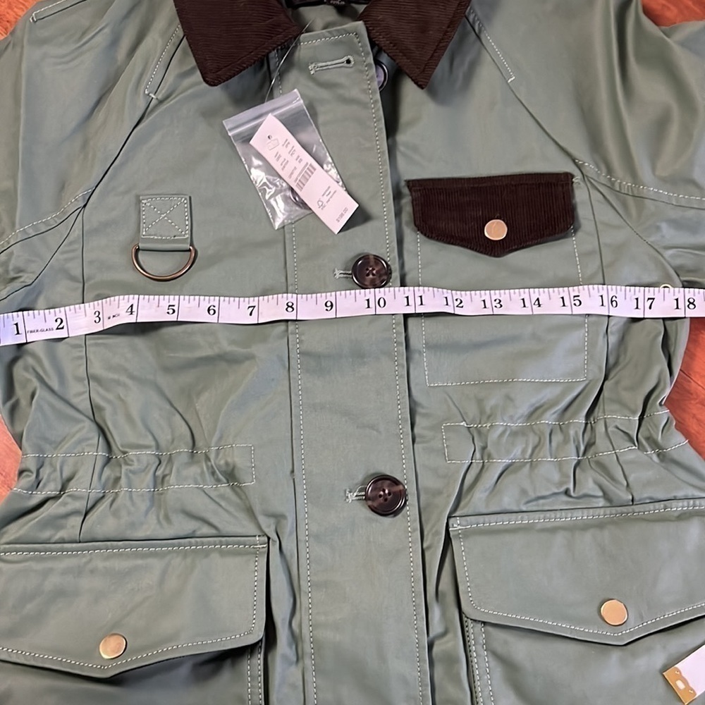 J. Crew Olive Utility Jacket with Dark Trim - Picture 10 of 12